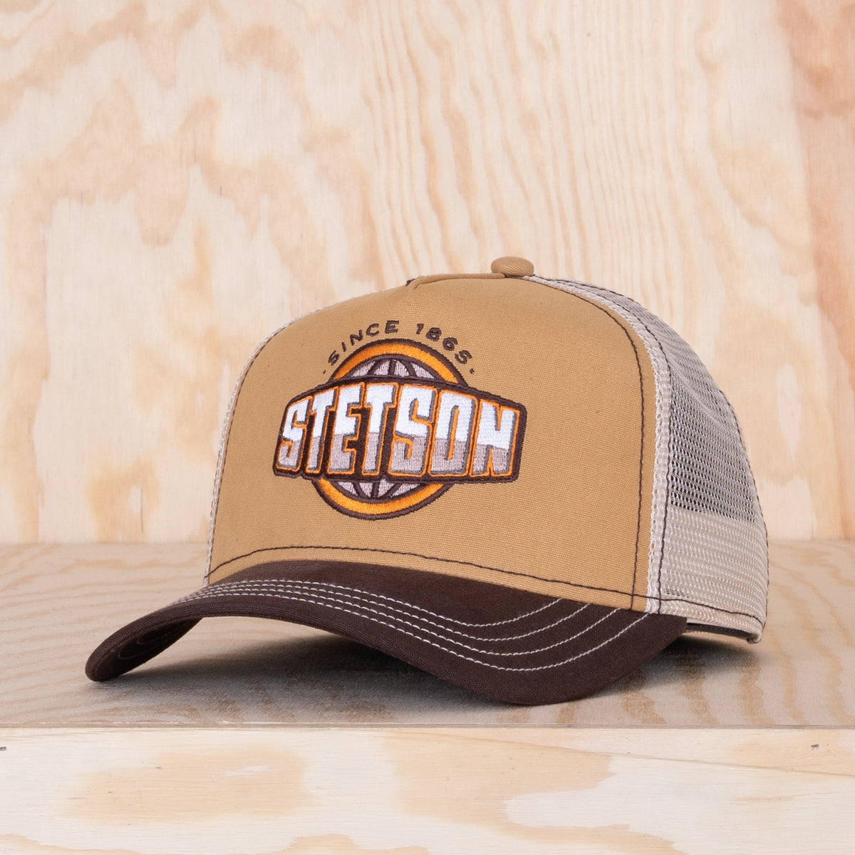 Stetson Classic Globe Trucker Cap  Brown