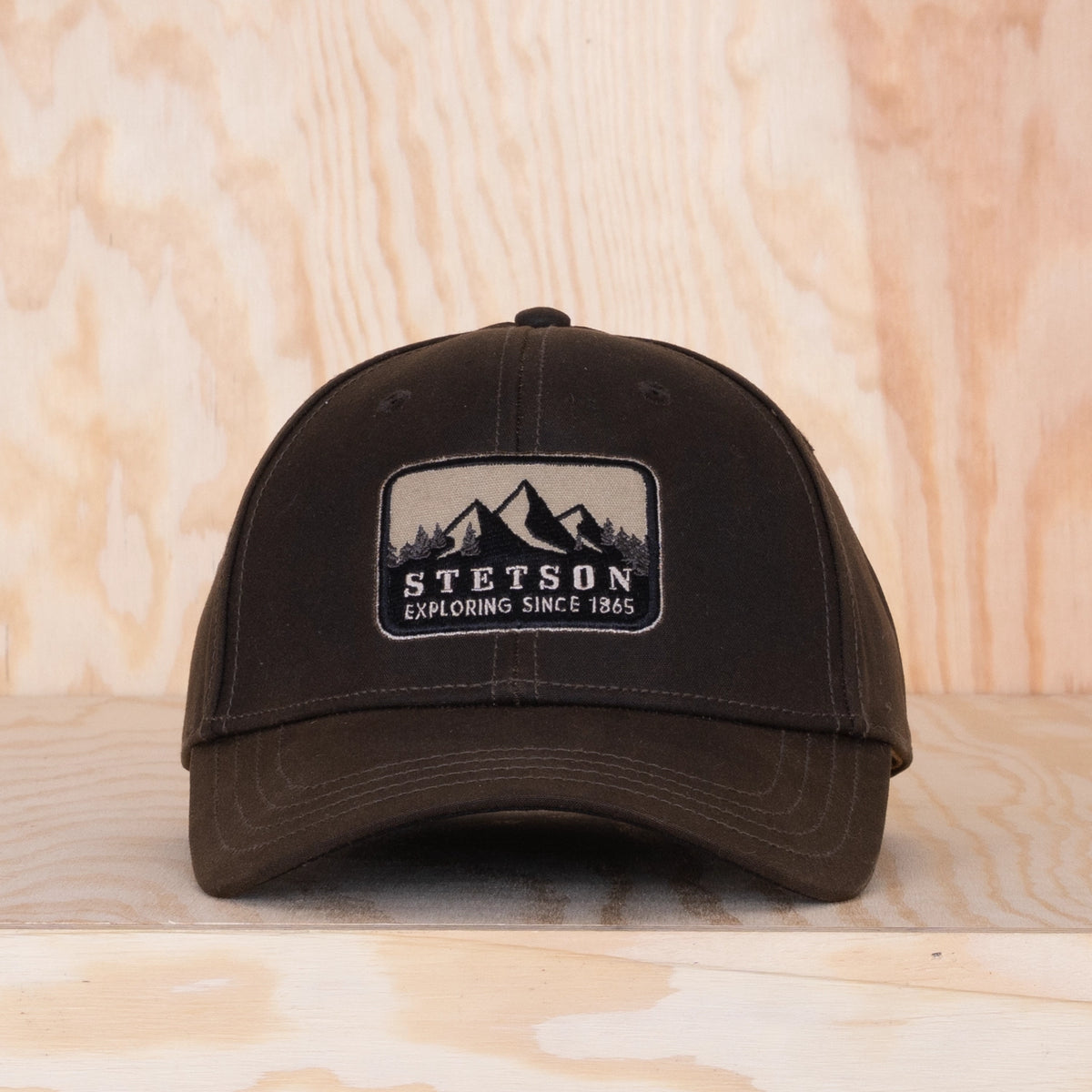 Stetson Waxed Cotton Baseball Cap Dark Chocolate