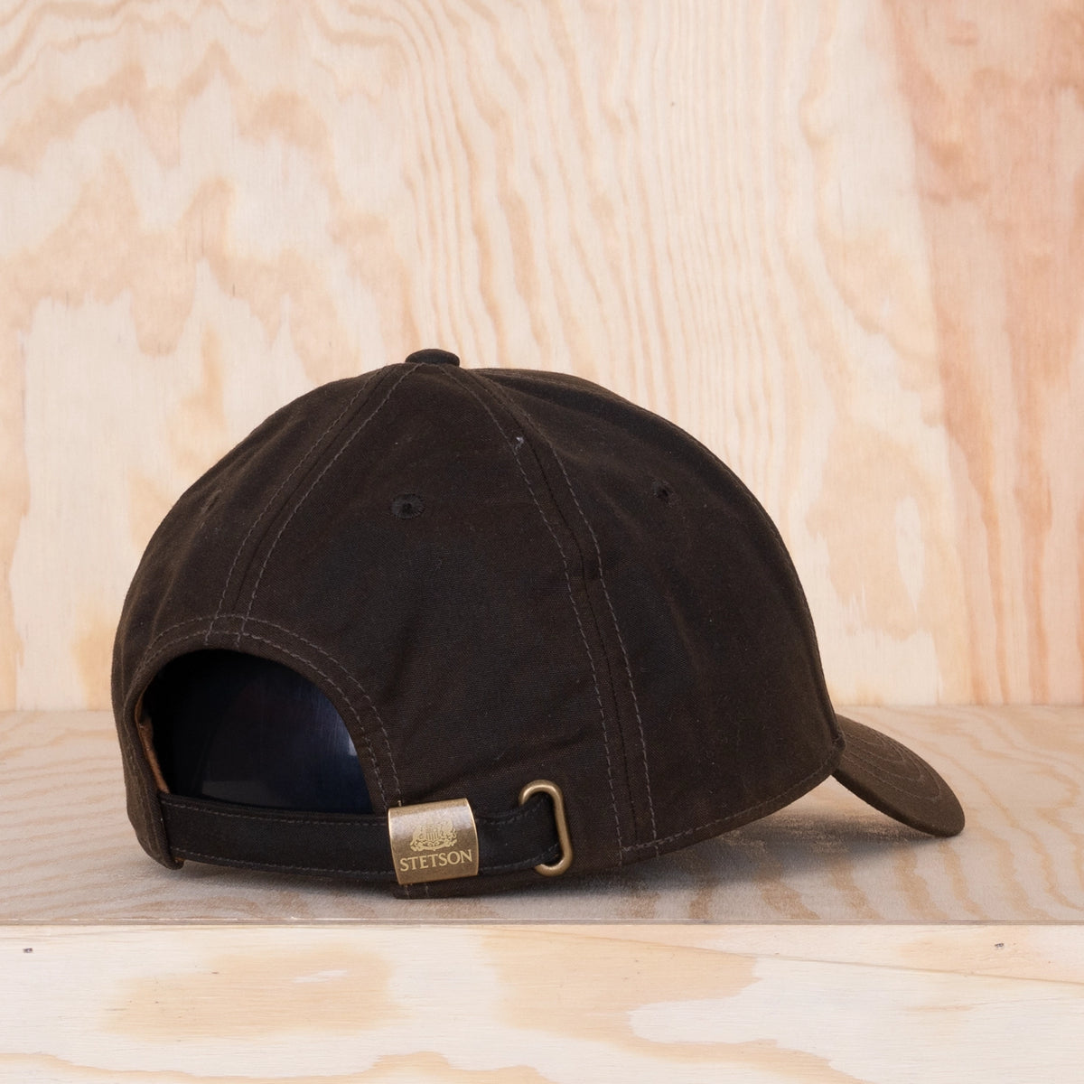 Stetson Waxed Cotton Baseball Cap Dark Chocolate