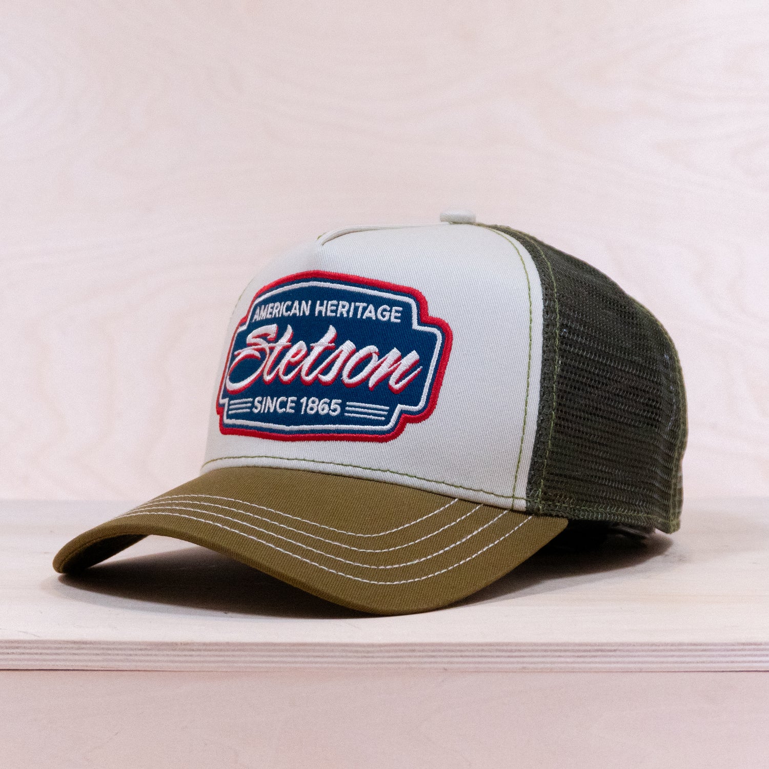 Stetson Classic Race Trucker Cap Olive/Yellow