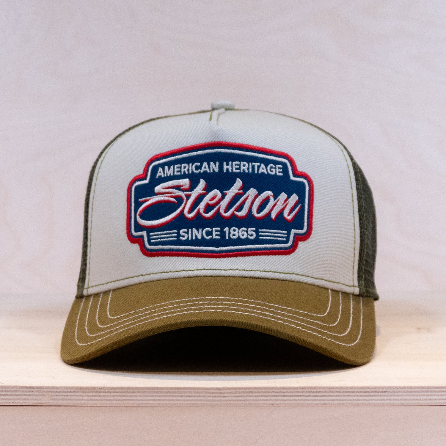 Stetson Classic Race Trucker Cap Olive/Yellow