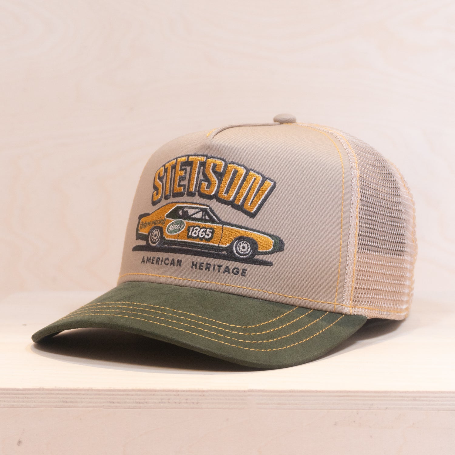 Stetson Racing Trucker Cap Green/Beige