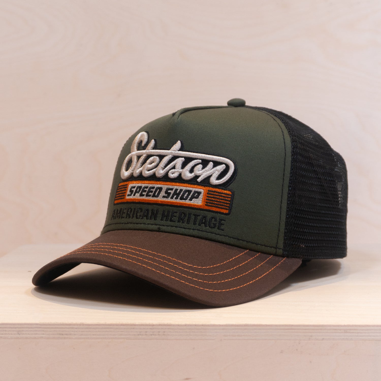 Stetson Speed Shop Trucker Cap Chestnut/Olive
