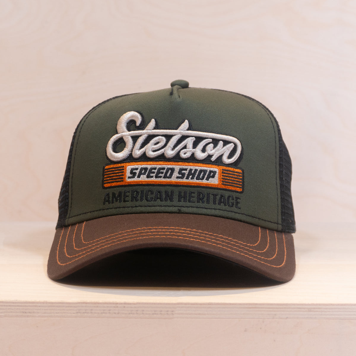 Stetson Speed Shop Trucker Cap Chestnut/Olive