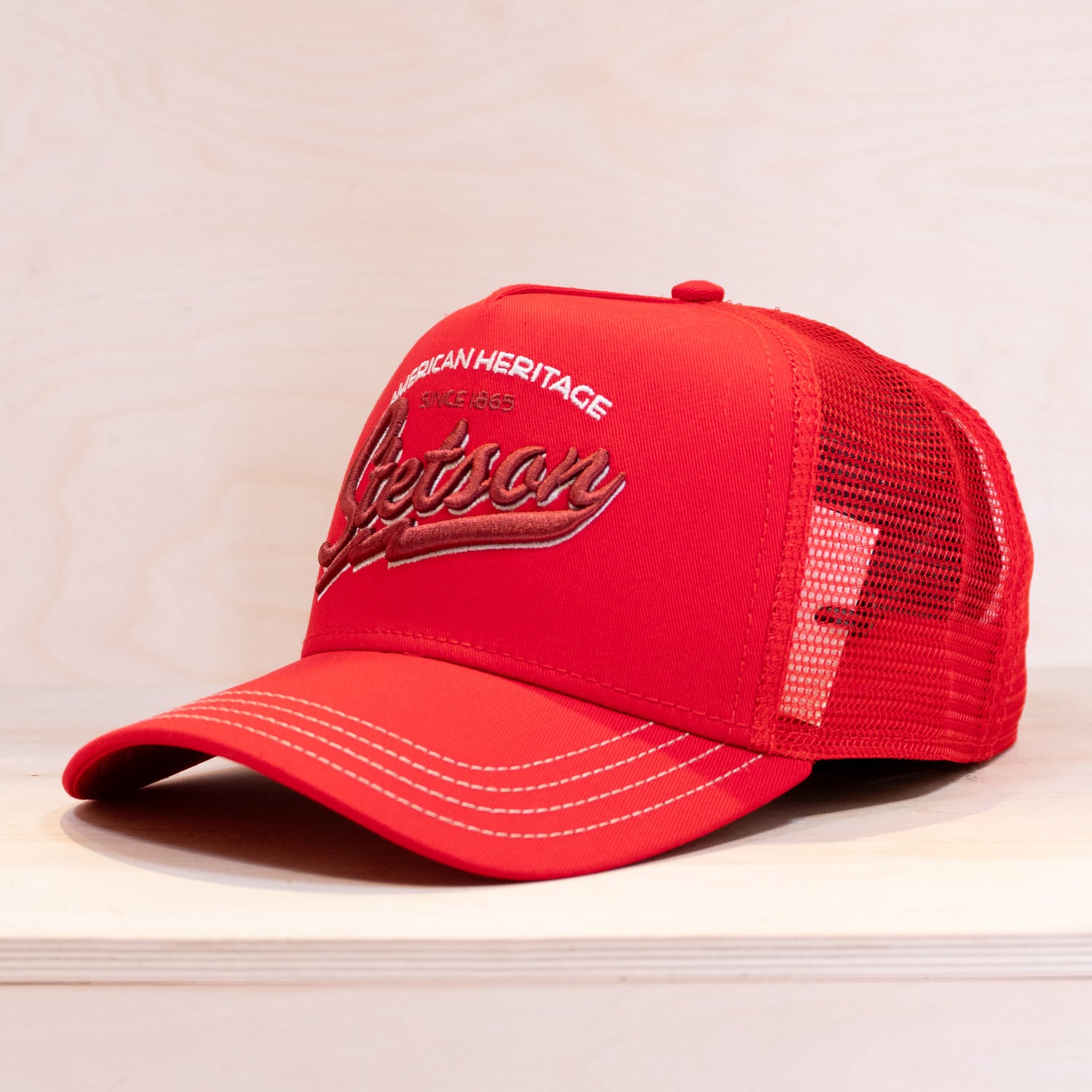 Stetson Trucker Cap American Heritage Classic Red