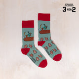 Svensk Husman Pippi Bakar Pepparkakor Strumpor Green