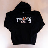 Thrasher X Toymachine Pyramid Hood Black