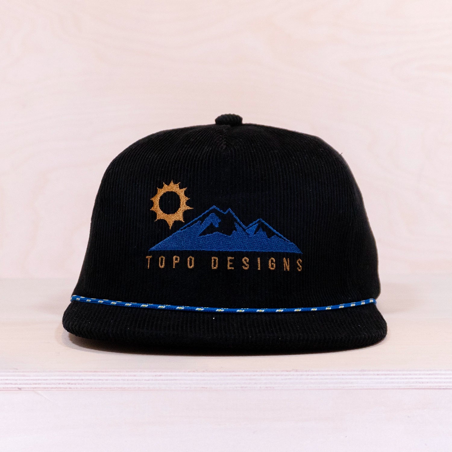 Topo Designs Corduroy Alpine View Trucker Cap Black