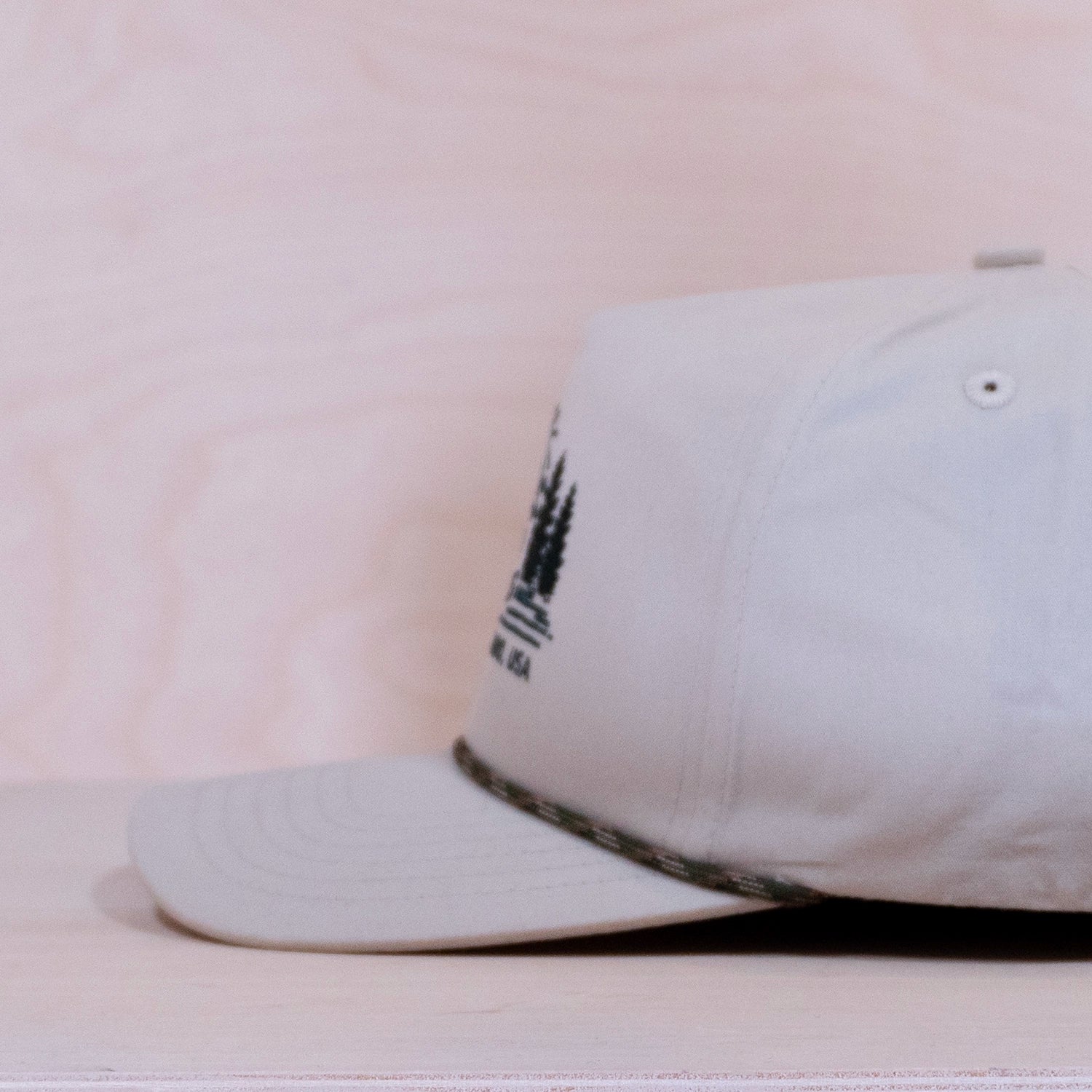 Topo Designs Twill Rope Mountain Scene A-frame Cap Bone White