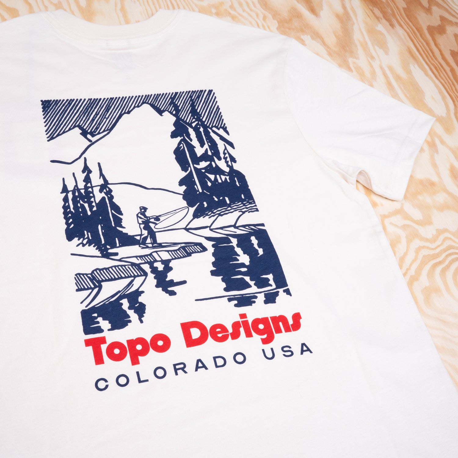 Topo Designs mountain River T-shirt Bone White