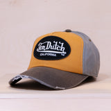 Von Dutch Oval Patch Baseball Cap Grey/Orange