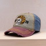 Von Dutch Retro Patch Dad Cap Blue/Green/Burgundy
