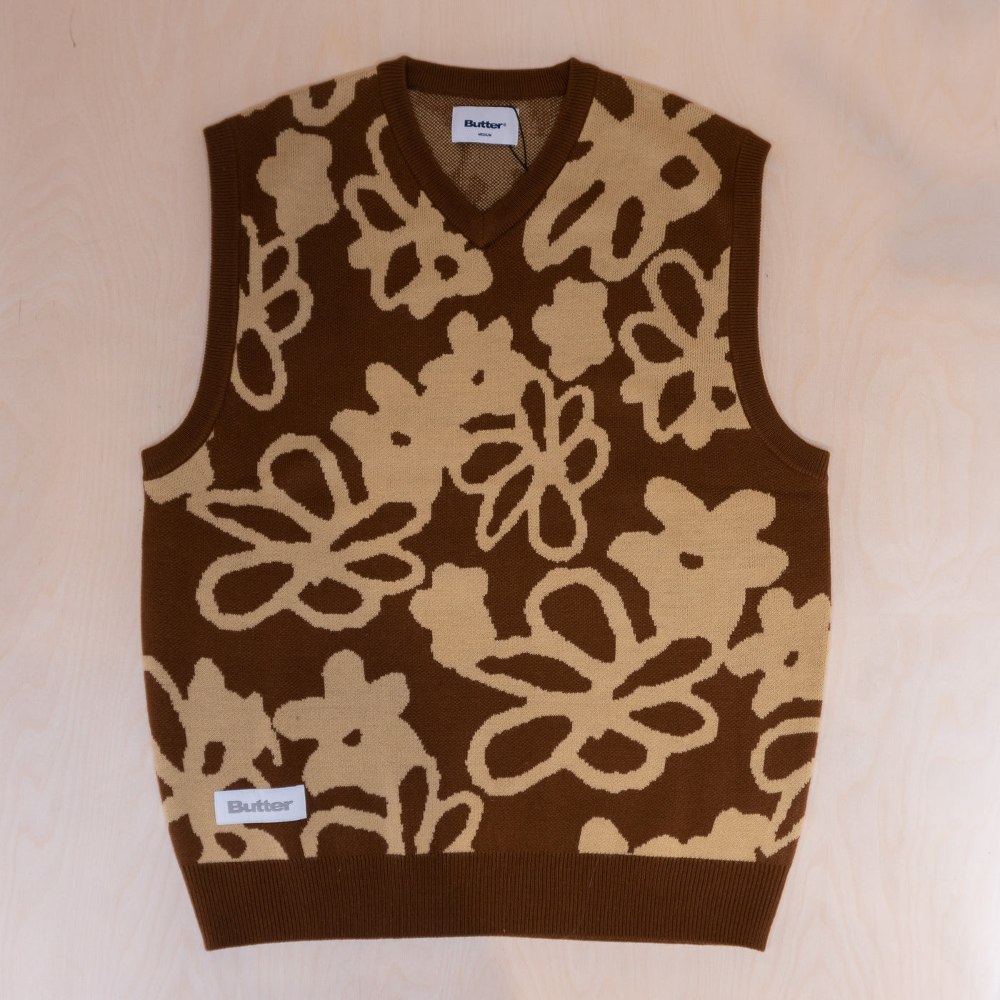 Butter Goods Flowers Knit Vest Brown – Patches and Pins | A1