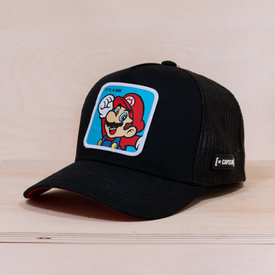 Capslab Nintendo Mario Bros Trucker Cap Super Mario Black
