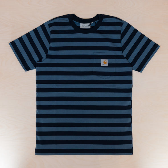 Carhartt WIP Merrick Pocket T-Shirt Navy/Storm Blue