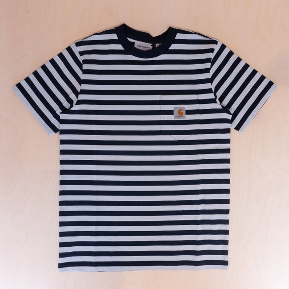 Carhartt WIP S/S Scotty Pocket T-shirt Striped Atom Blue
