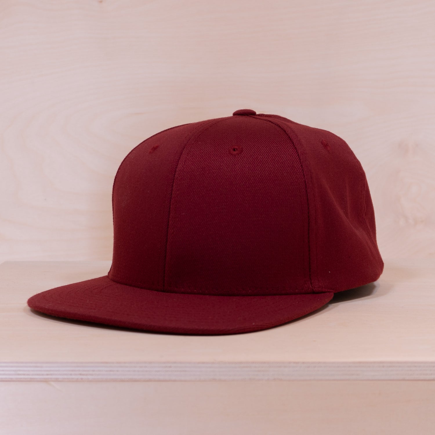 P&P Blank Snapback Cap Maroon