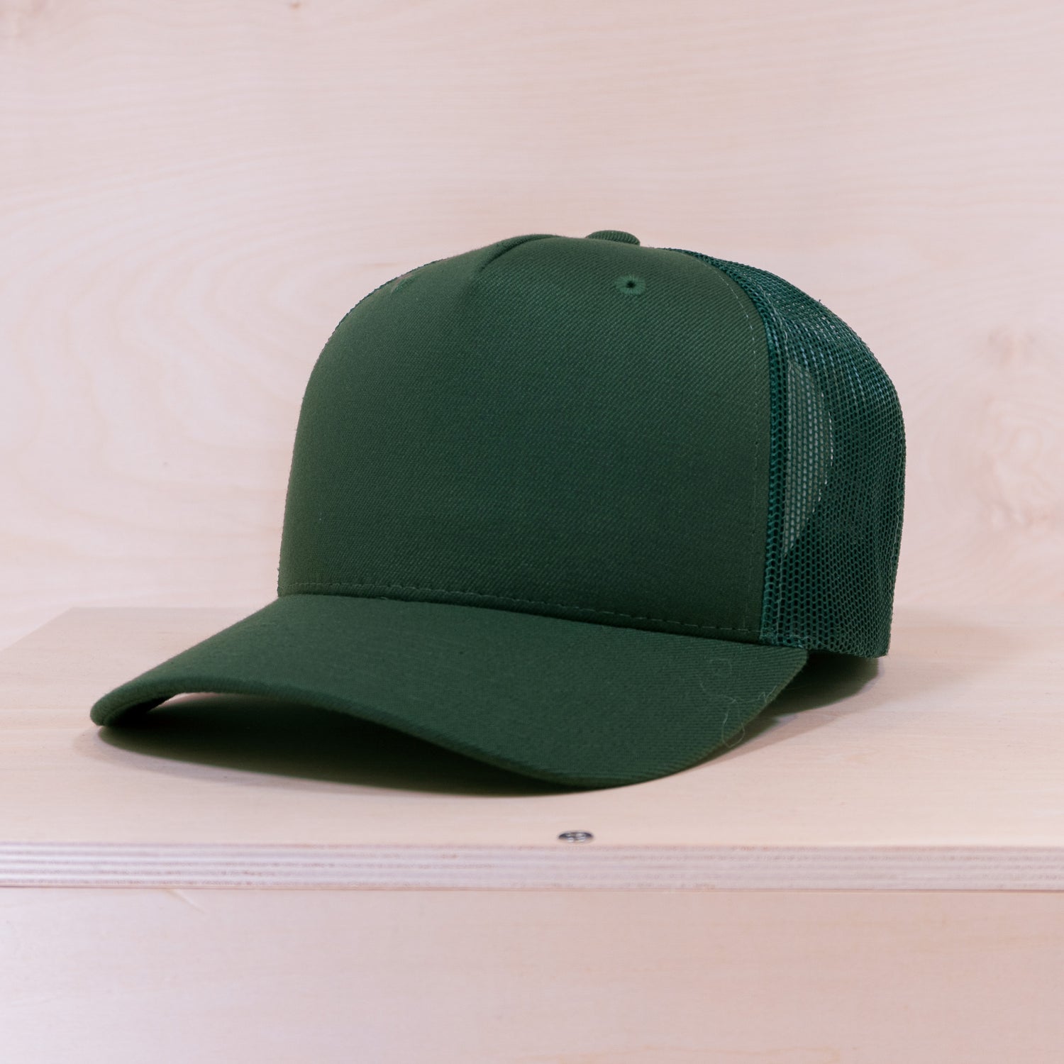 P&P Blank Hooked Trucker Cap Olive