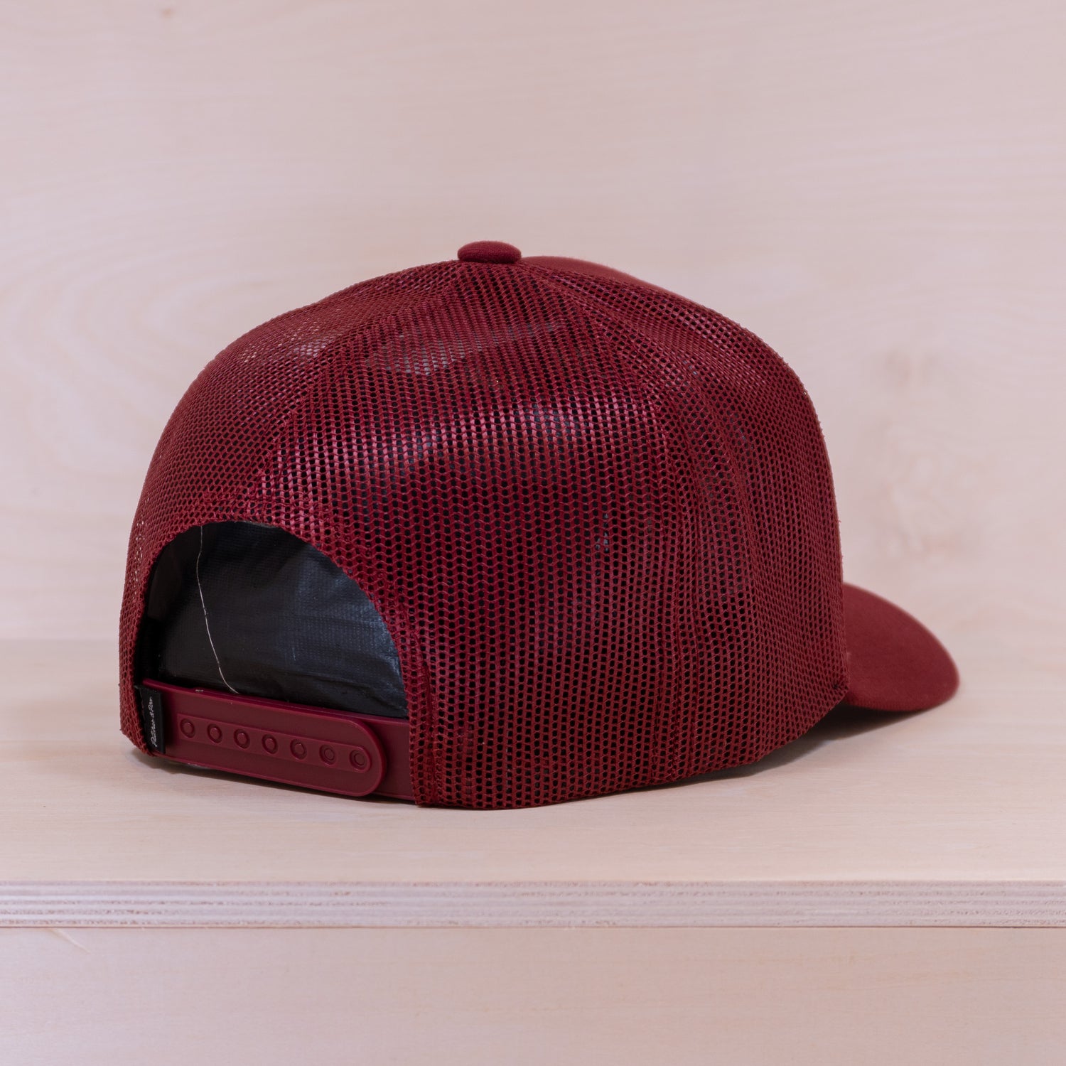 P&P Blank Hooked Trucker Cap Maroon