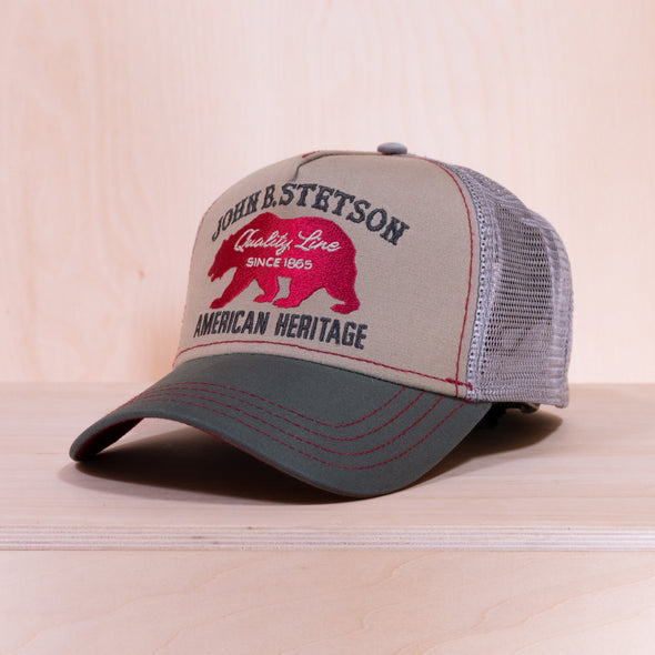 Stetson Bear Trucker Cap Beige/Red