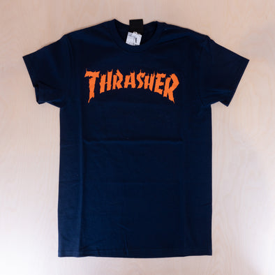 Thrasher Burn It Down T-shirt Navy Blue